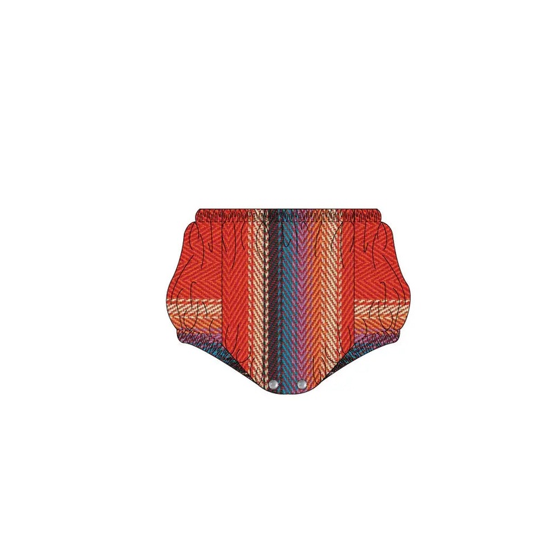 Rust Baja Serape Baby Bubble / Diaper Cover