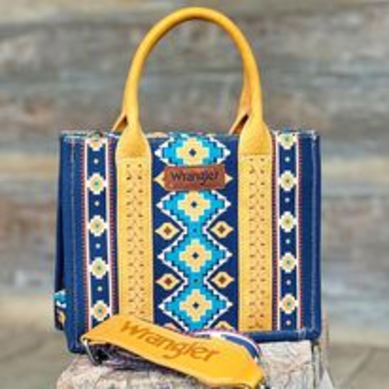 Wrangler Southwest Print Tote ~ Mustard