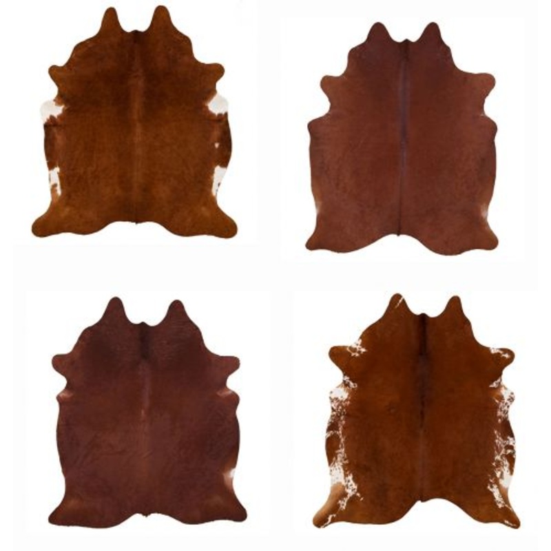 #5071: LG/XL Brazilian Solid Browncowhide rugs
