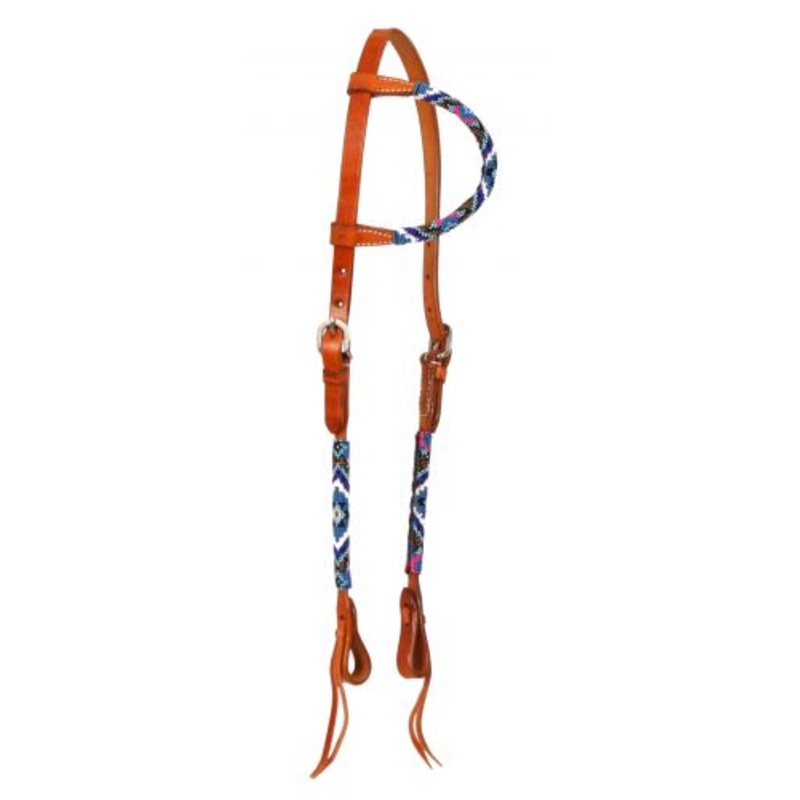 #74059: Showman Beaded one ear headstall