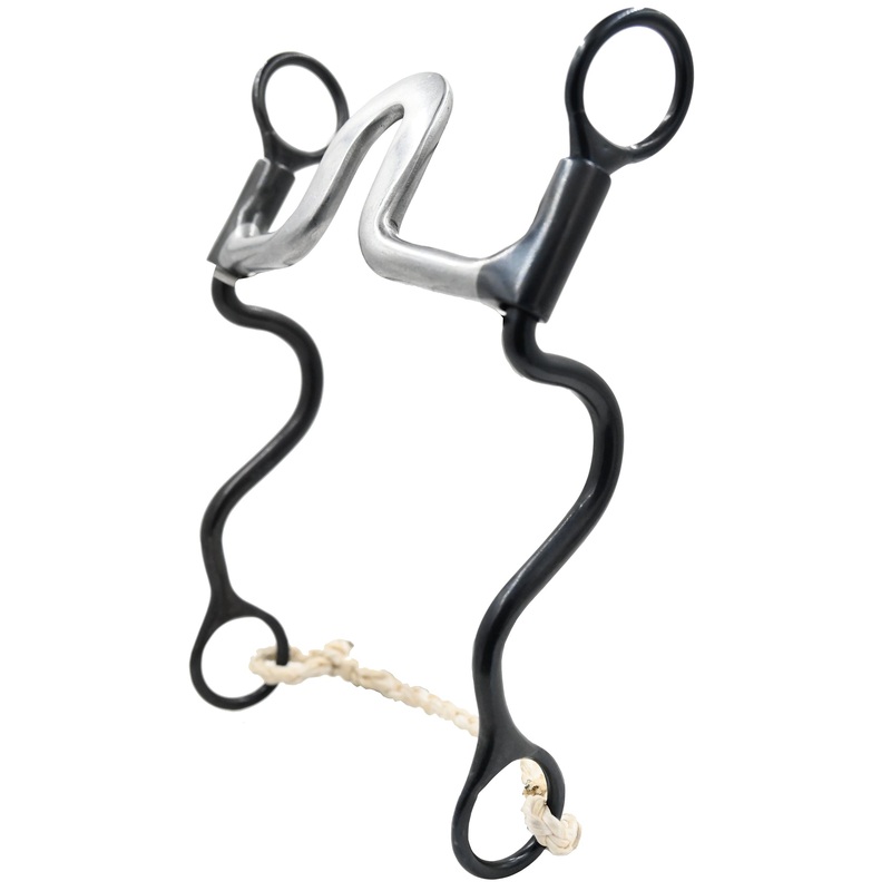 Dutton Bits Solid High Spoon Port Bit on Cavalry Shanks