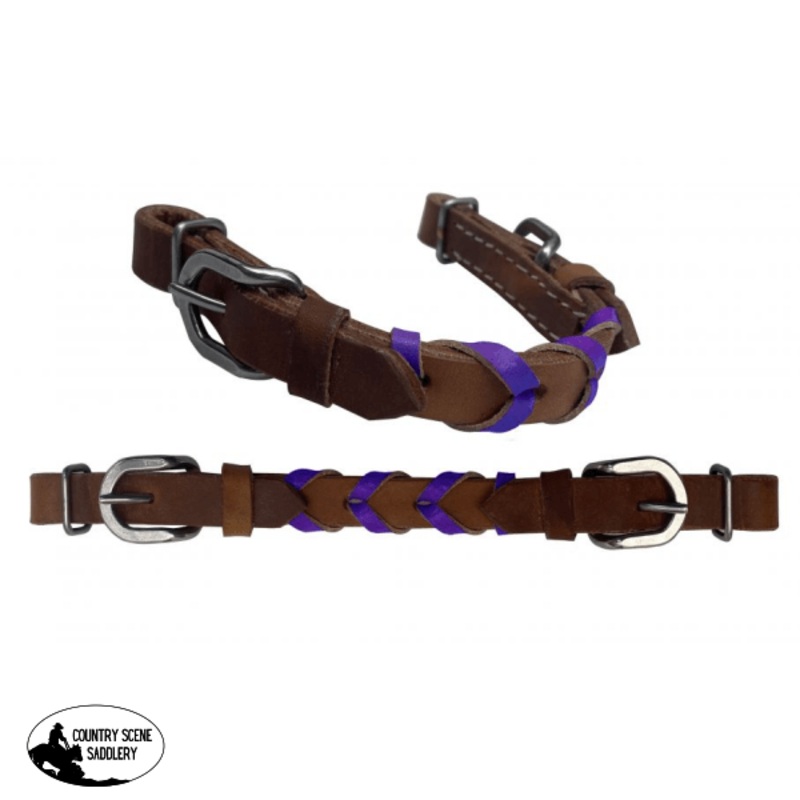 Showman Argentina Cow Leather braided curb strap