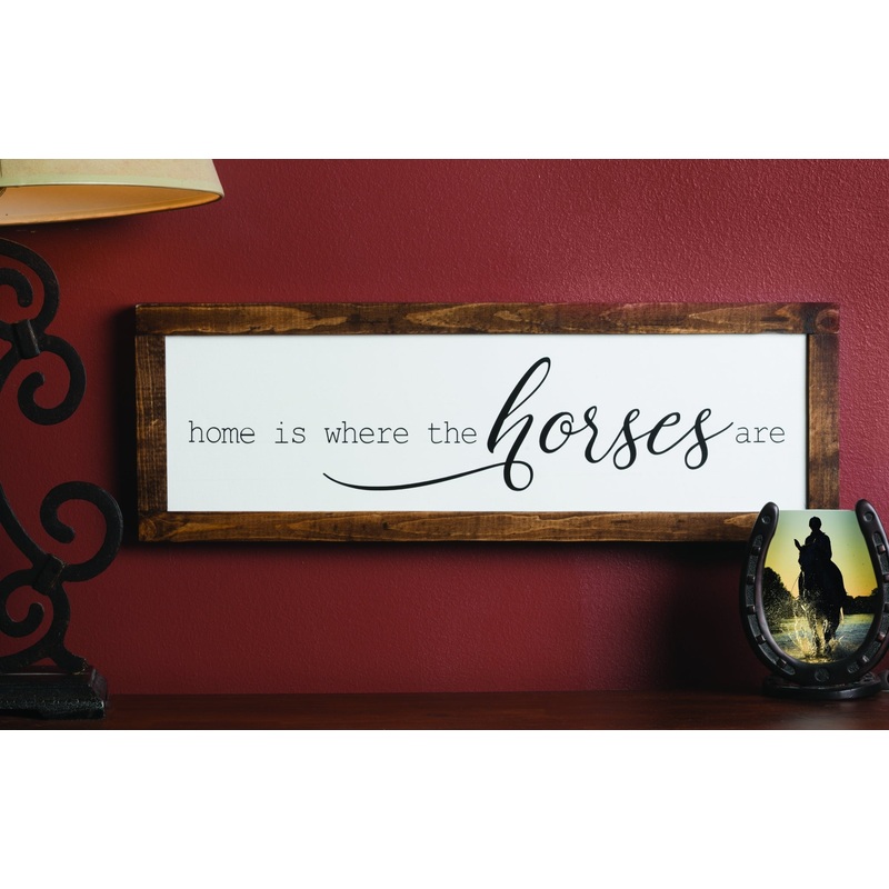 Kelley “Home Is Where The Horse Is” Framed Wall Decor