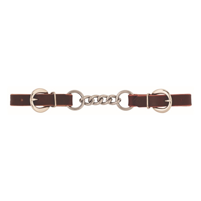 Latigo Leather 3-1/2″ Single Link Chain Curb Strap