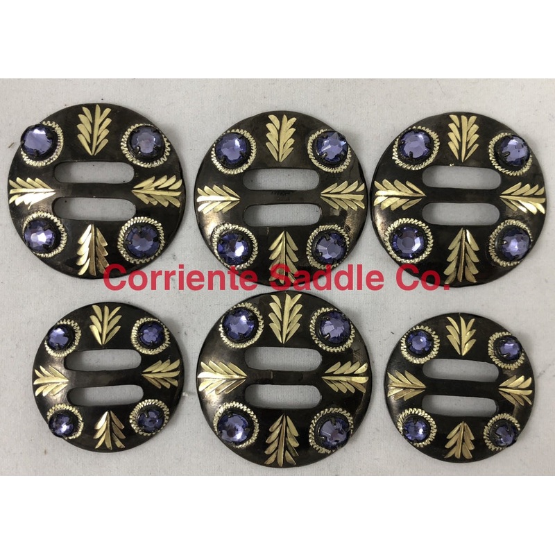 CBCONCH 160 Purple Stone Conchos
