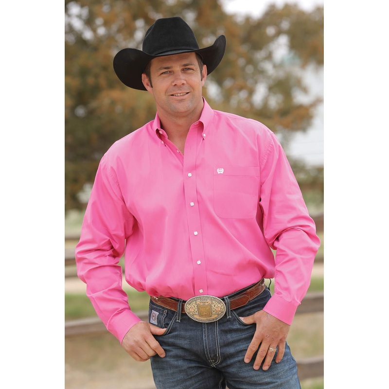 Cinch Mens L/S Pink