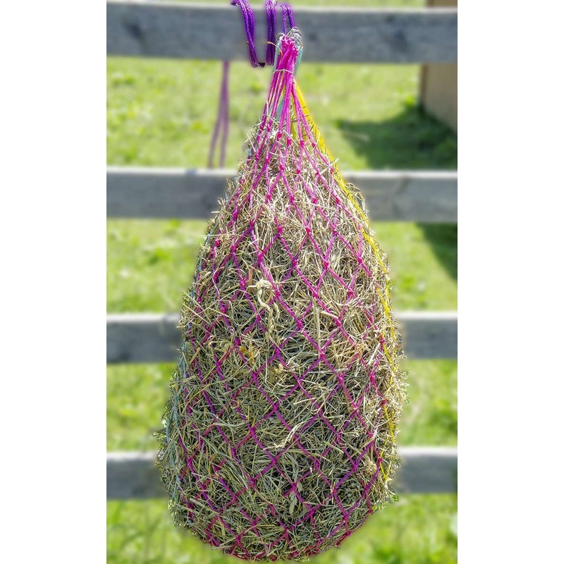 Derby Originals 42 Cotton Candy Slow Feed Hanging Hay Net for Horses