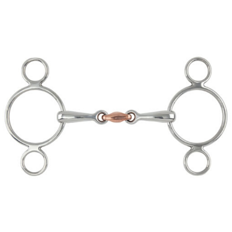 Shires 2-Ring Copper Lozenge Gag Bit