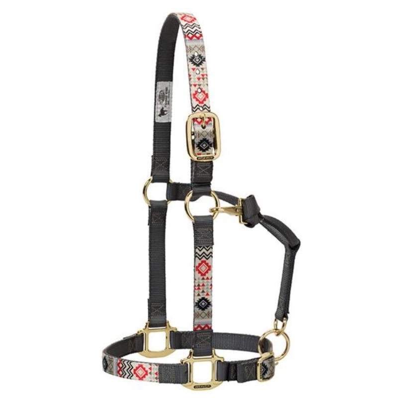 Weaver Leather Adjustable Chin and Throat Snap Nylon Halter – Average