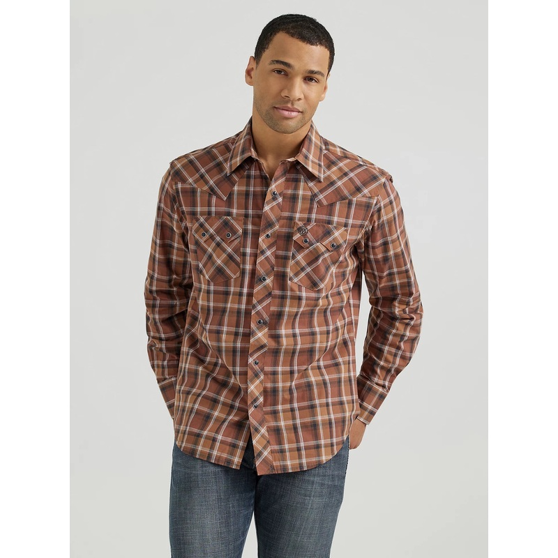 Men’s Wrangler Retro Plaid ~ Brown