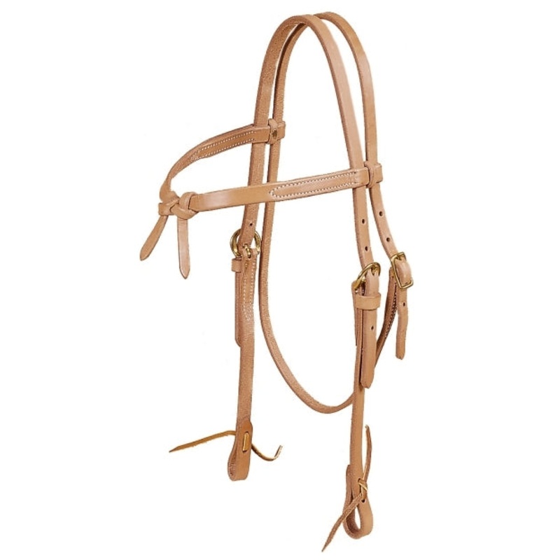 Tory Leather Single Ply Brow Knot Headstall – Tie Ends