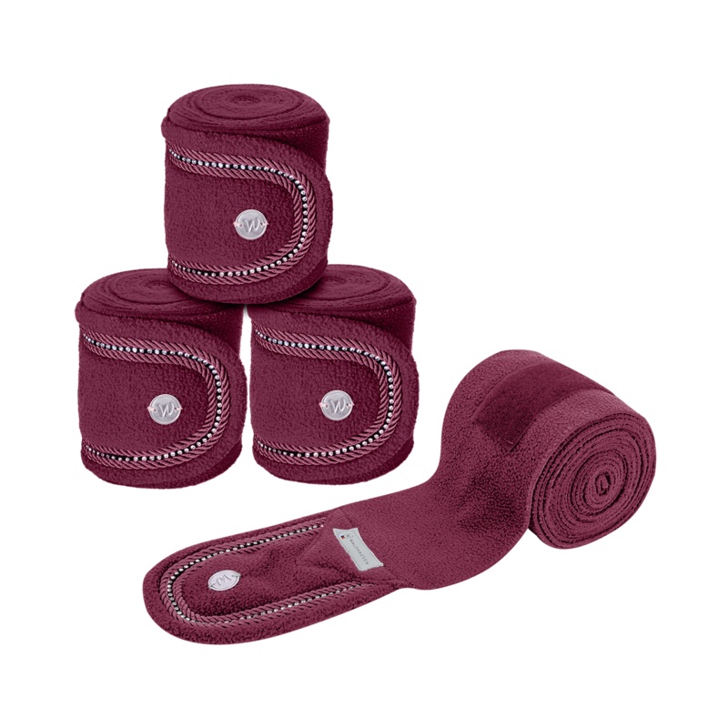 Waldhausen Nepal Fleece Bandages, Burgundy Red