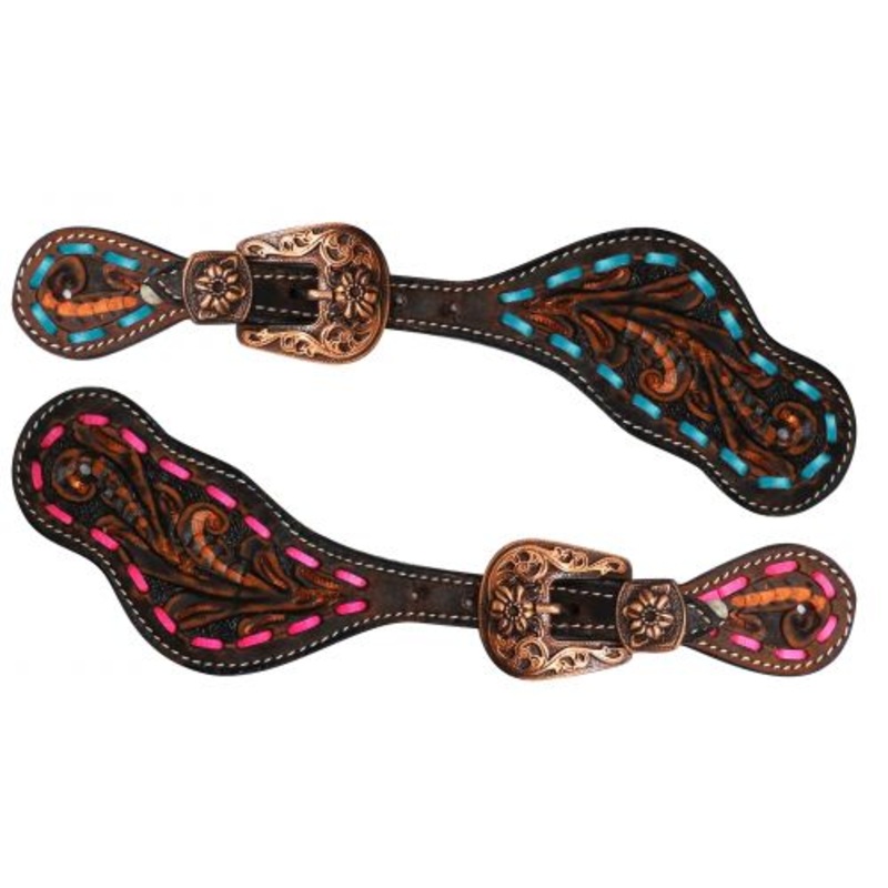 #7721S: Showman  Buck stitch spur straps