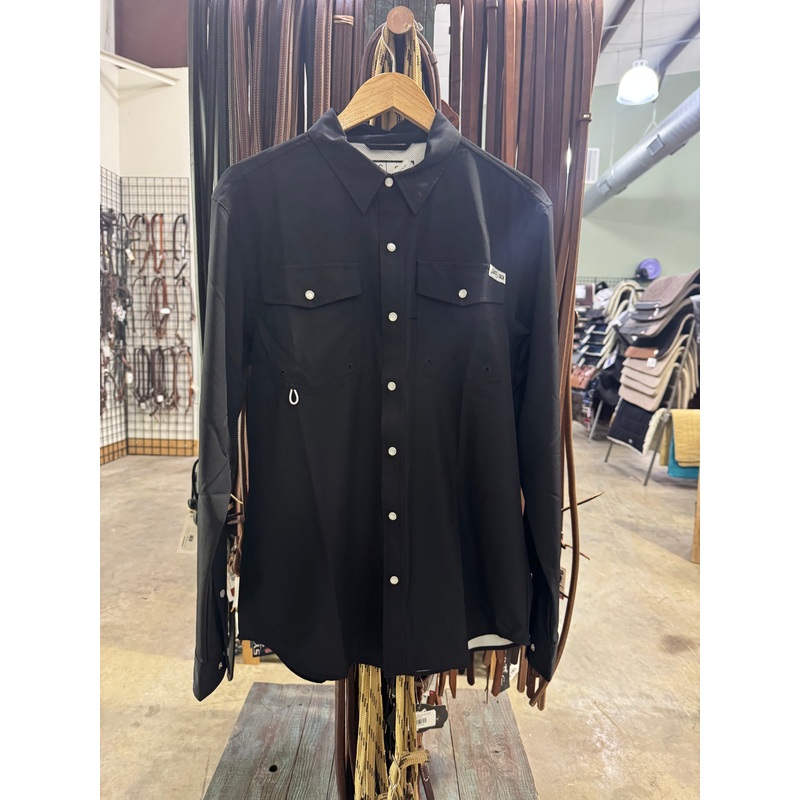 Adams Tack Black L/S Fishing Shirt