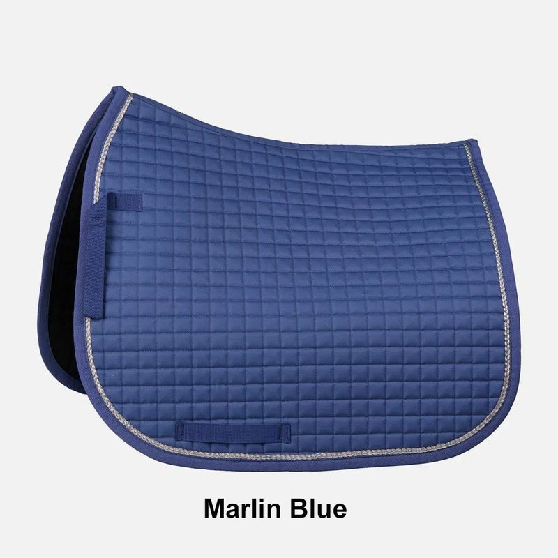 17397 Horze Glarus Quick Dry Dressage Saddle Pad with Glitz Braid Piping