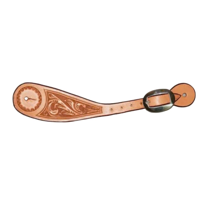 Hand Tooled Cowboy Spur Strap