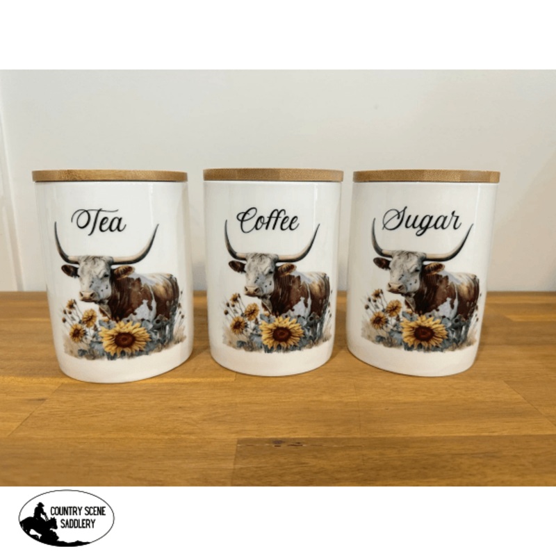 Country Storage Canisters – Sunflower Longhorn Collection