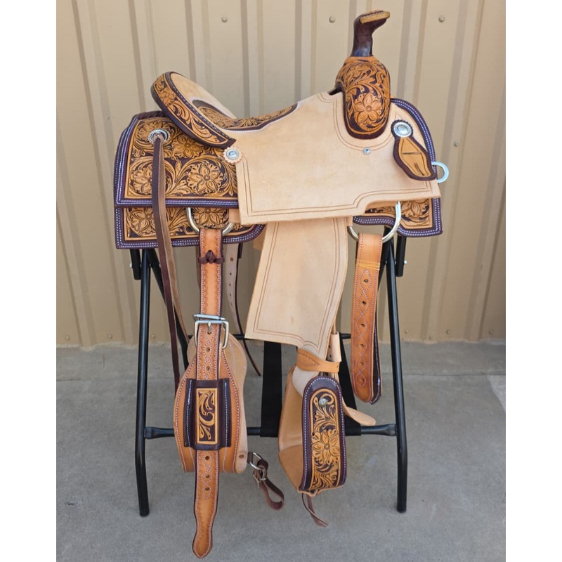 #1895 14″ Corriente Team Roping Saddle