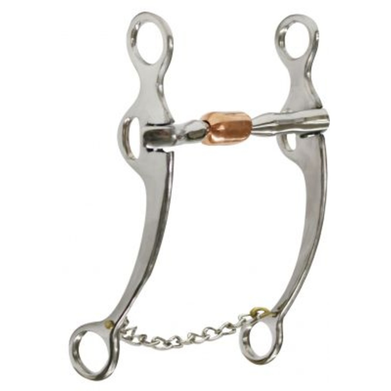 #46110: Showman stainless steel reining bit with 8″ cheeks