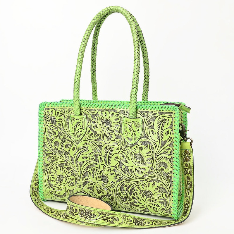 ADBG1412B American Darling TOTE Hand Tooled Genuine Leather women bag western handbag purse