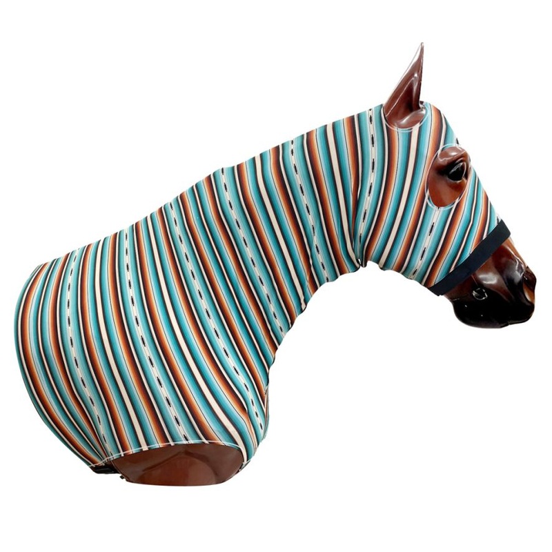 Teal Serape Lycra Hood-FREE SHIPPING