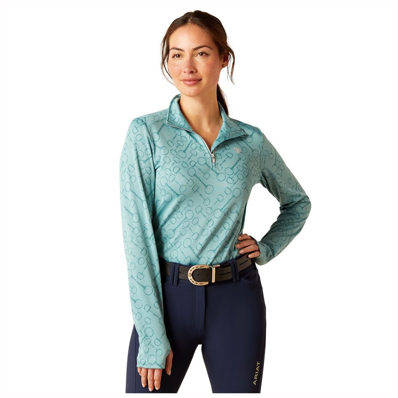 10046147 Ariat Women’s Prophecy 1/4 Zip Baselayer -Arctic