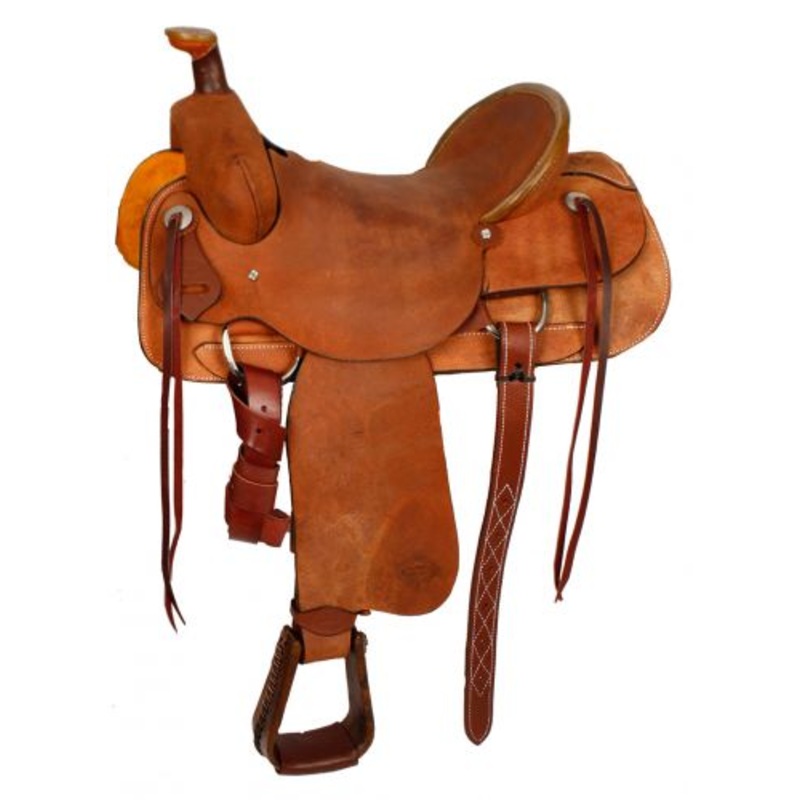 #501: 15″, 16″, 17″Showman Hard Seat Roping Saddle