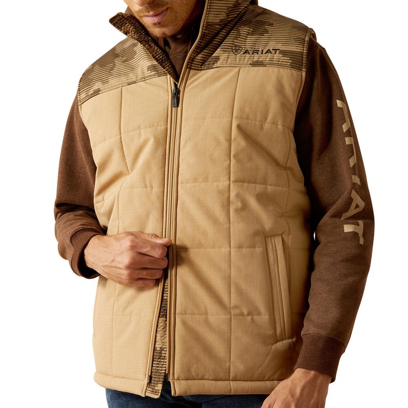 10052815 Ariat Men’s Crius Insulated Vest – Cornstalk Heather