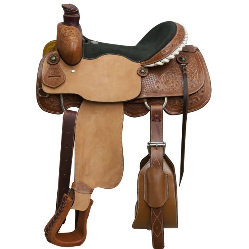 16″ Circle SRoper Saddle with Floral tooling #6605