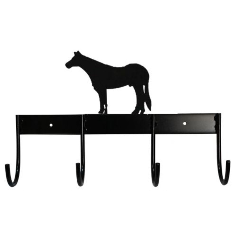 #309895: 4 Hook tack bar with horse design