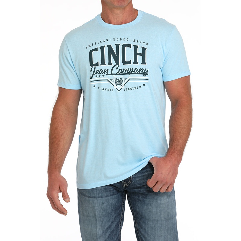 Men’s Cinch Jean Company Tee – Light Blue
