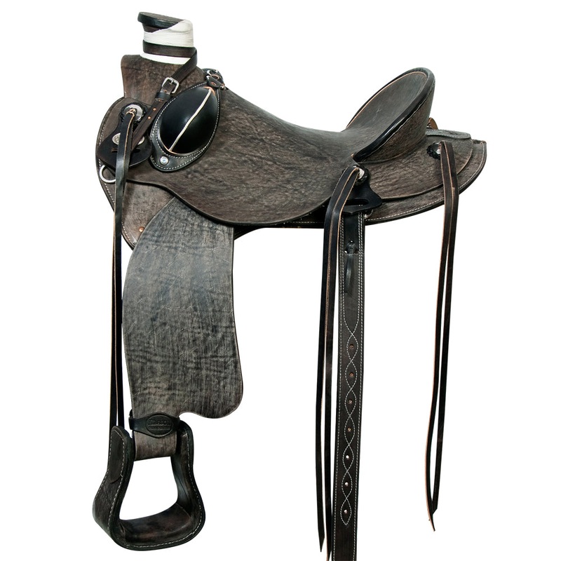 Western Horse Wade Saddle American Leather Ranch Roping Antique Black