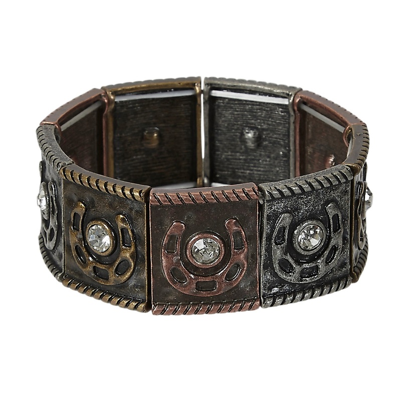 Mixed Metal Horseshoe Bracelet