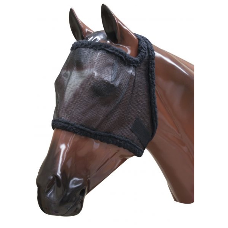 #859270: Mesh nylon fly mask with fleece lined edges and velcro adjustment