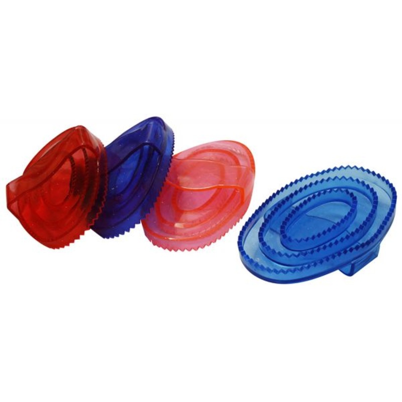#24573: Showman curry comb with hand strap