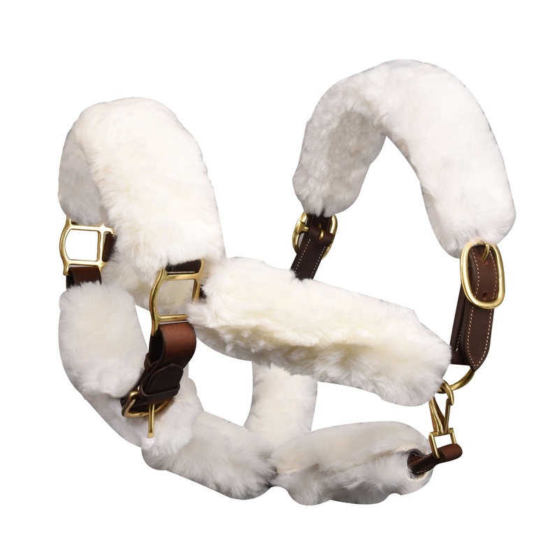 Europa Sheepskin 9-Piece Halter Set – White