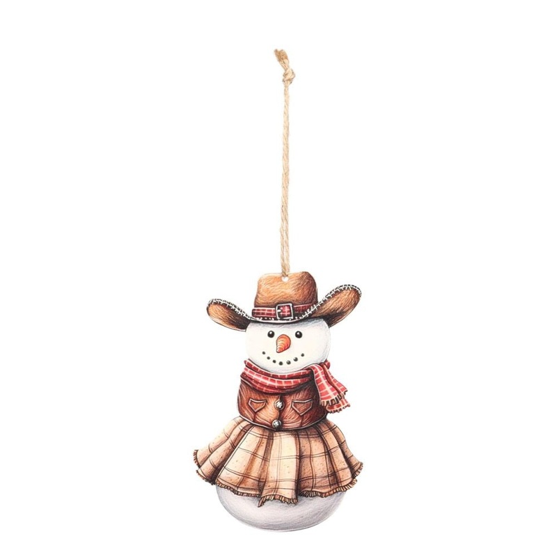 Gift Corral Snowman Cowgirl Ornament