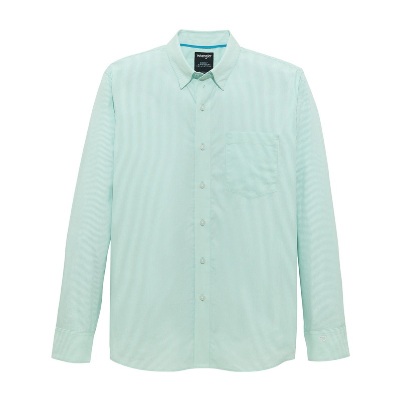 112365606 Wrangler X Men’s Cody Johnson Classic Fit Long Sleeve Buttondown Shirt – Ceramic