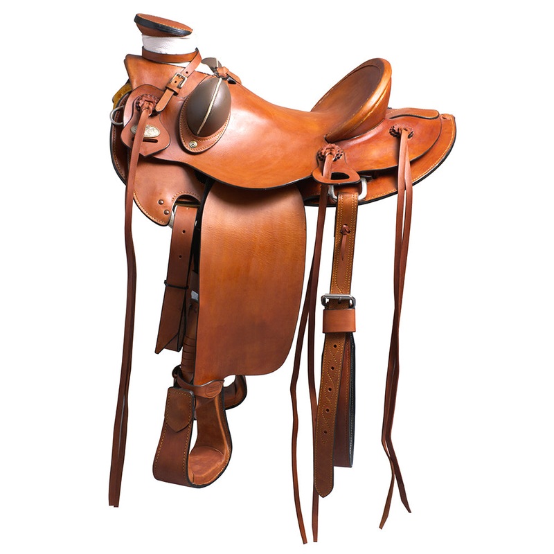 15 In HILASON Western Horse Wade Saddle Genuine Leather Ranch Roping Brown