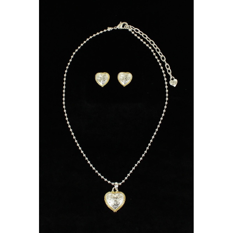 Blazin Roxx Beaded Heart Jewelry Set