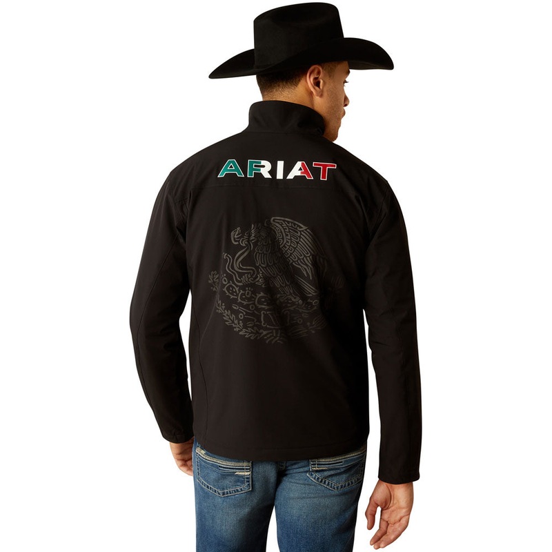10054234 Ariat Men’s Pioneer StretchShell Mexico Jacket – Black