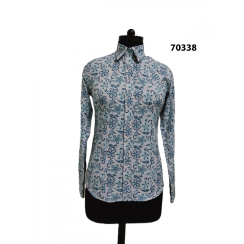 2025 Ladies Paisley Print Show Shirt – BLUE DAISIES- FREE SHIPPING