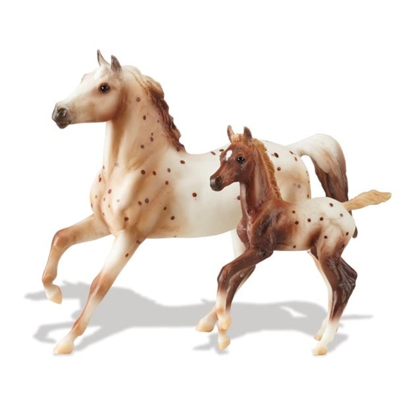 Breyer Classics Chestnut Semi-Leopard Mare & Foal Set