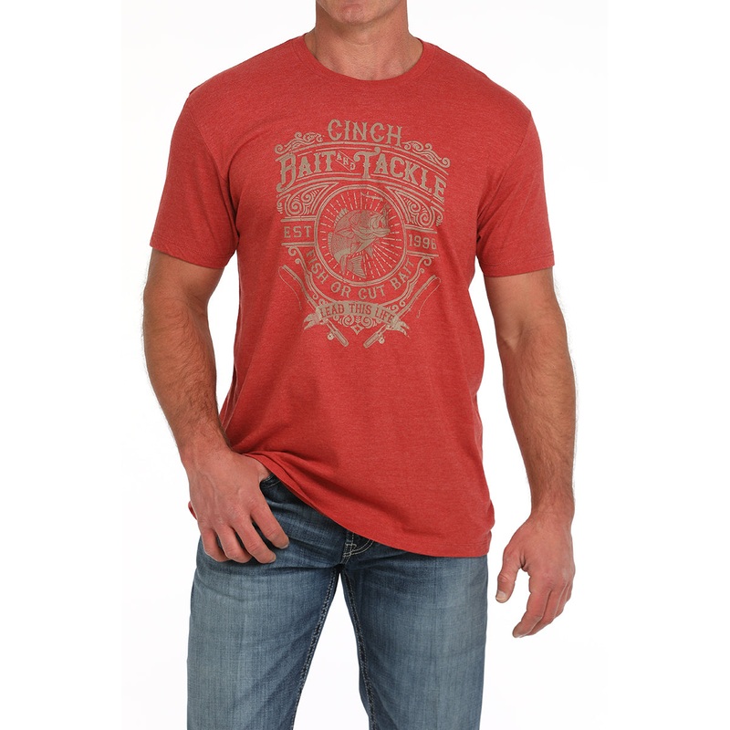 Cinch Red Bait & Tackle Tee