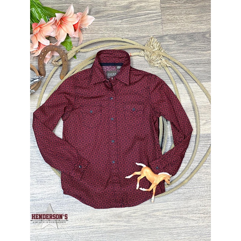 Girl’s Red Tribal Geo Print
