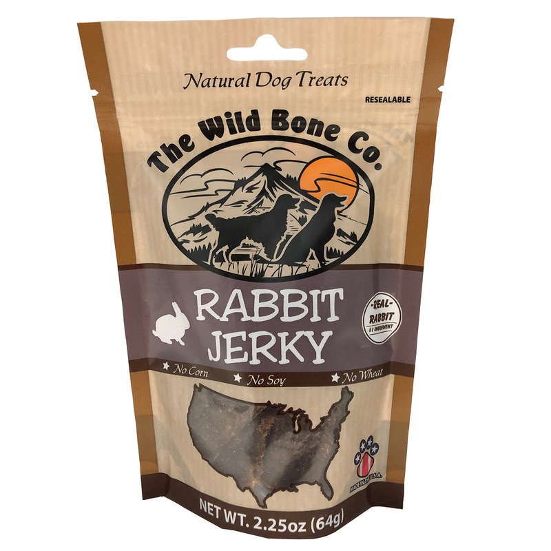 The Wild Bone Co. Natural Rabbit Jerky Dog Treats 2.25 oz.