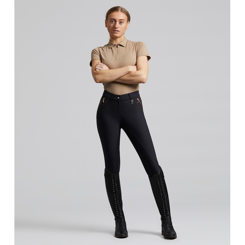 Milliania Ladies Full Seat Gel Riding Breeches Black