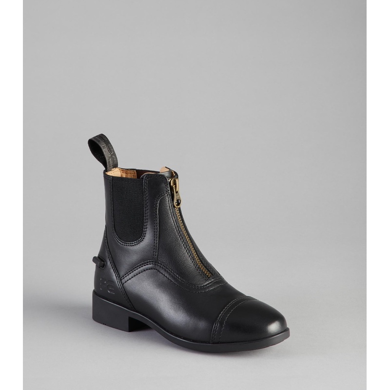 Virtus Junior Leather Paddock Boots Black
