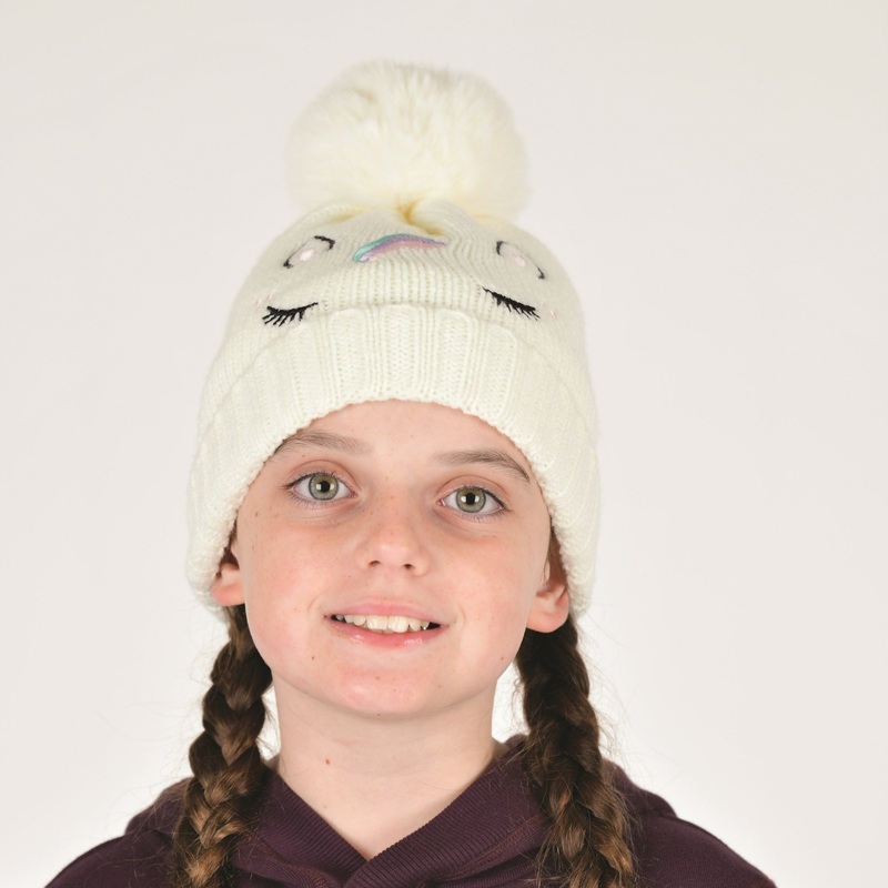 Dublin Kids Embriodered Unicorn Beanie