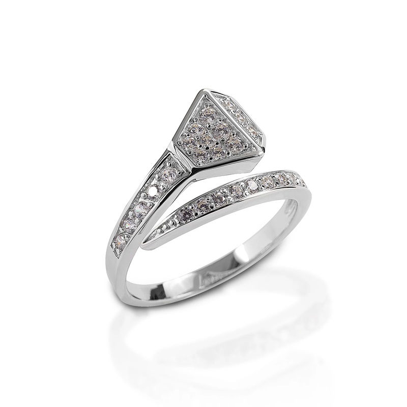 Kelly Herd Offset Horseshoe Nail Ring